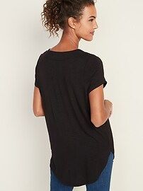 Loose Luxe V-Neck Tunic T-Shirt for Women | Old Navy (US)