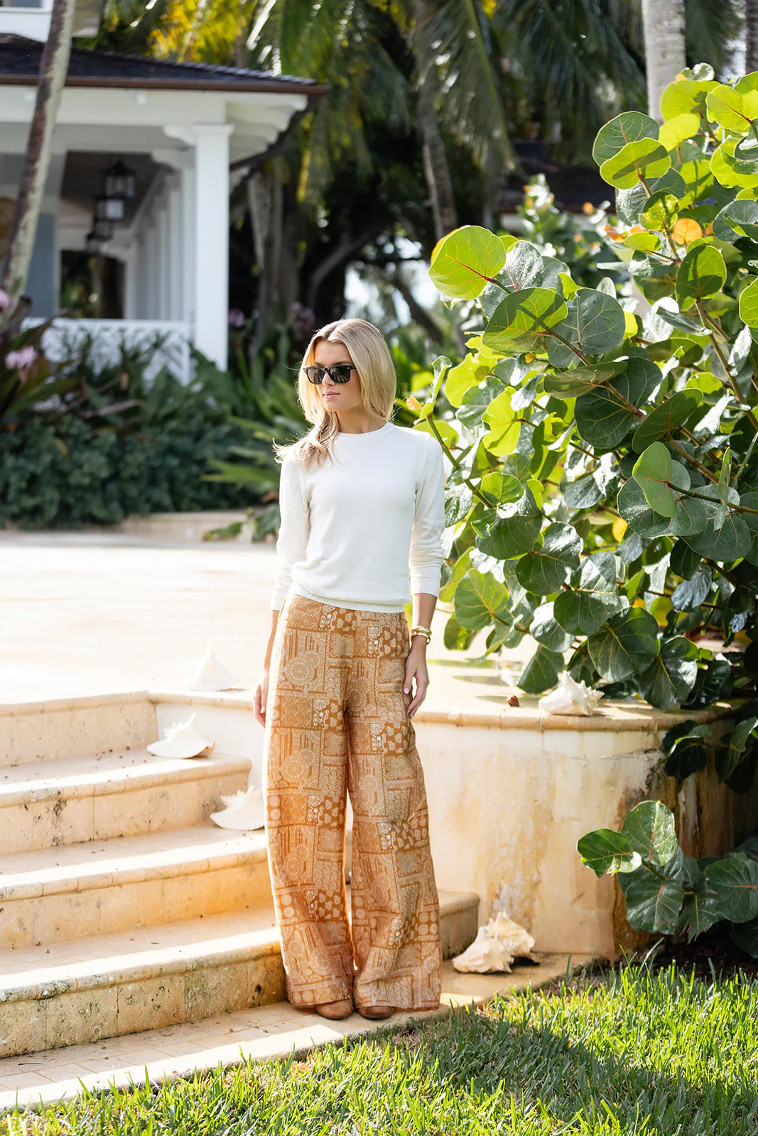Ivy Pant Dupioni - Tobacco Bandana | Julia Amory
