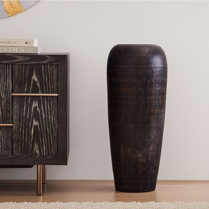 Morgan Wood Floor Vases | West Elm | West Elm (US)