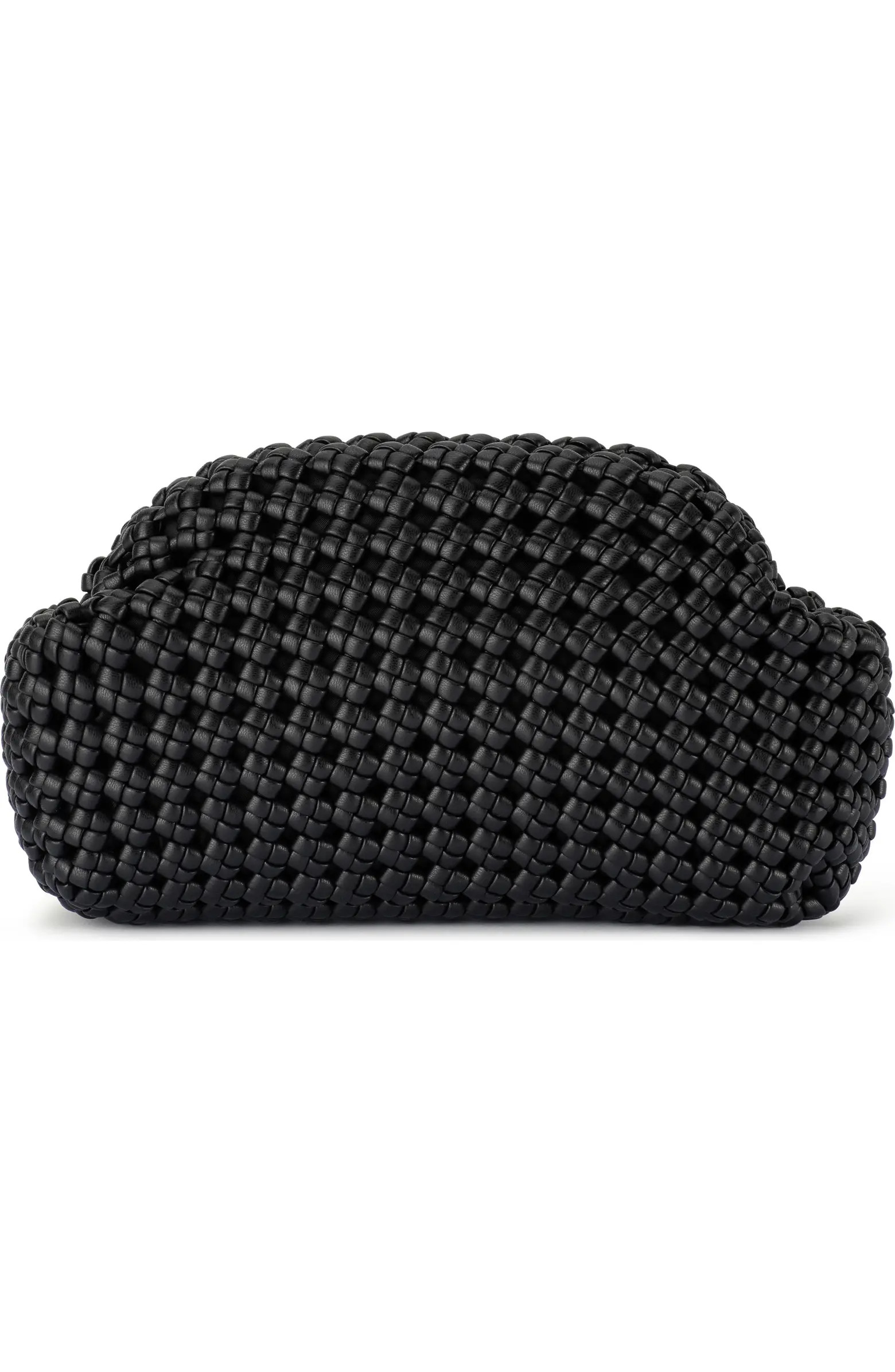 Everly Handwoven Faux Leather Frame Clutch | Nordstrom