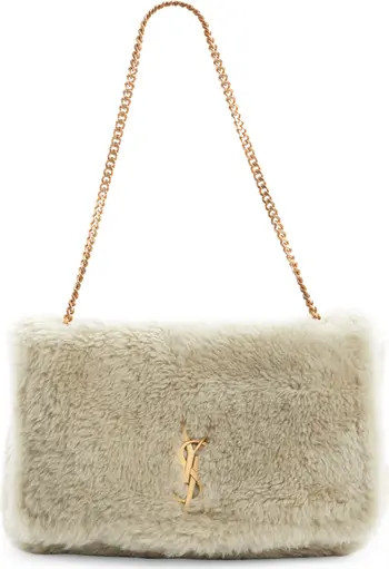 Saint Laurent Kate Reversible Genuine Shearling Shoulder Bag | Nordstrom | Nordstrom