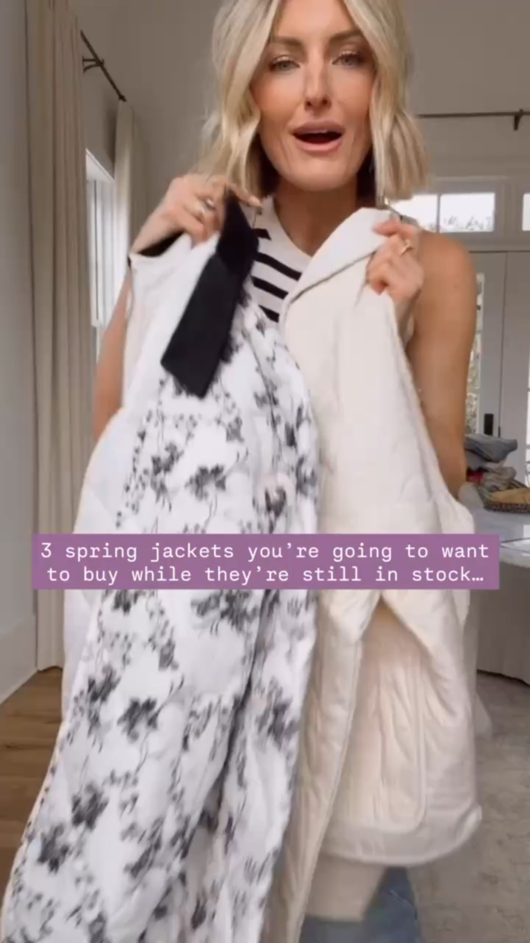 I wanted to share 3 cute affordable spring jackets! The price on these is so good, & these are going to be so fun to style this spring! 

Loverly Grey, Walmart, Target, spring jackets, quilted jacket, barrel jeans, spring outfit, ballet flats, striped tank 

#LTKSeasonal