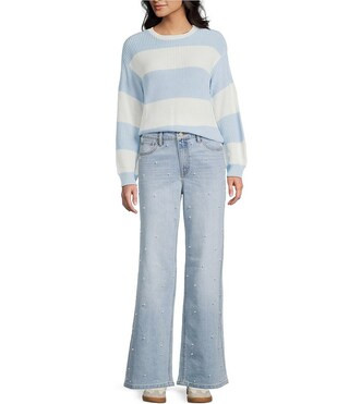 Copper Key Striped Shaker Stitch Sweater | Dillard's | Dillard's