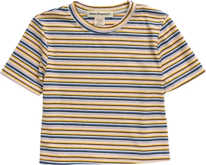 Cotton Emporium Kids' Meet & Greet Stripe Rib T-Shirt | Nordstrom | Nordstrom