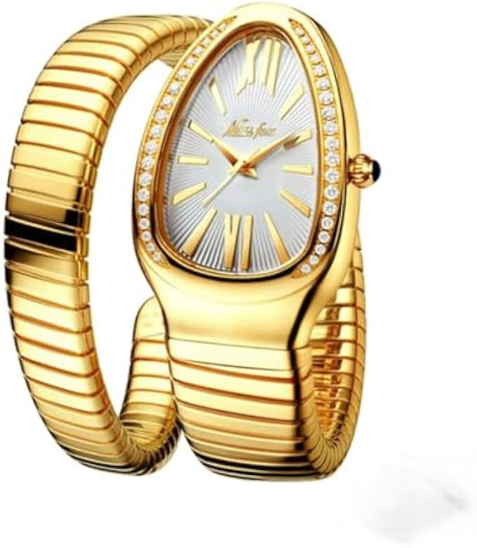Dress Snake Shape Bracelet Women Watch Top Elegant Waterproof Quartz Jewelry Watches | Amazon (US)