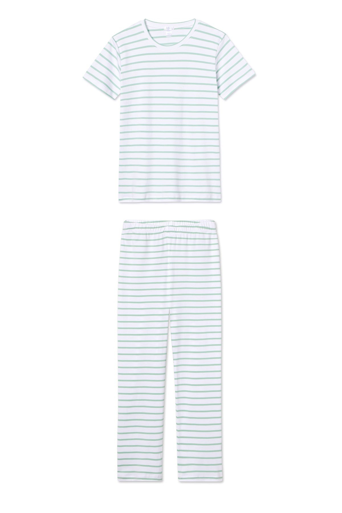 Pima Short-Long Weekend Set in Spring Green | LAKE Pajamas