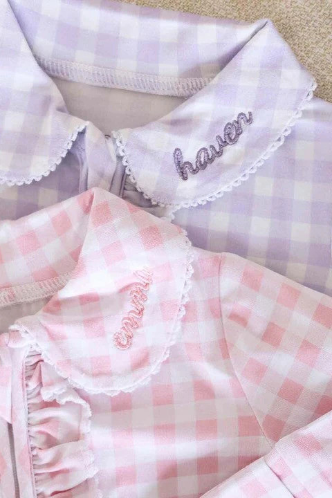 Peter Pan Collar Ruffle Zipper Footie | Caden Lane