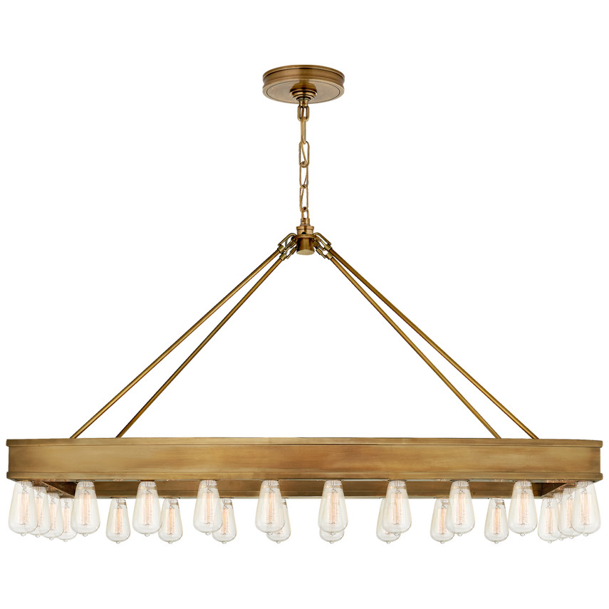 Roark Medium Rectangular Pendant | Visual Comfort