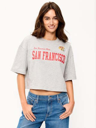 San Francisco 49ers Vintage Oversized T-Shirt for Women | Old Navy (US)
