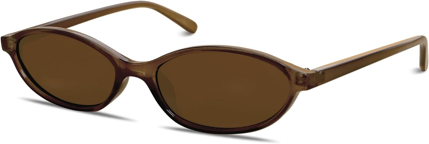 GUVIVI Retro Oval Sunglasses for Women 90s Cat Eye Shades UV protection | Amazon (US)