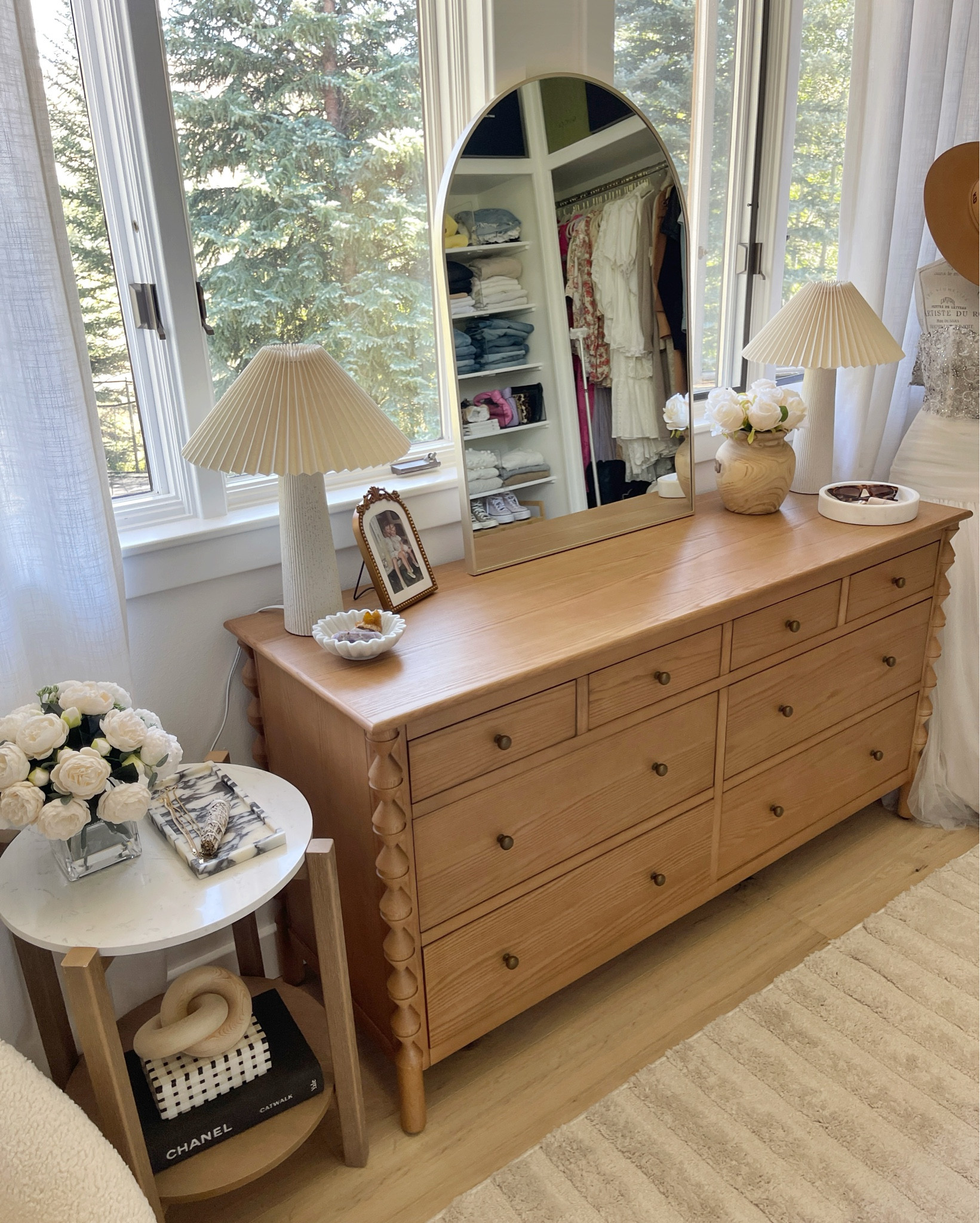 CLOSET \ dresser home decor from Walmart 👌🏻👌🏻

Mirror
Lamp
Side table
Tray 

#LTKFindsUnder50 #LTKHome