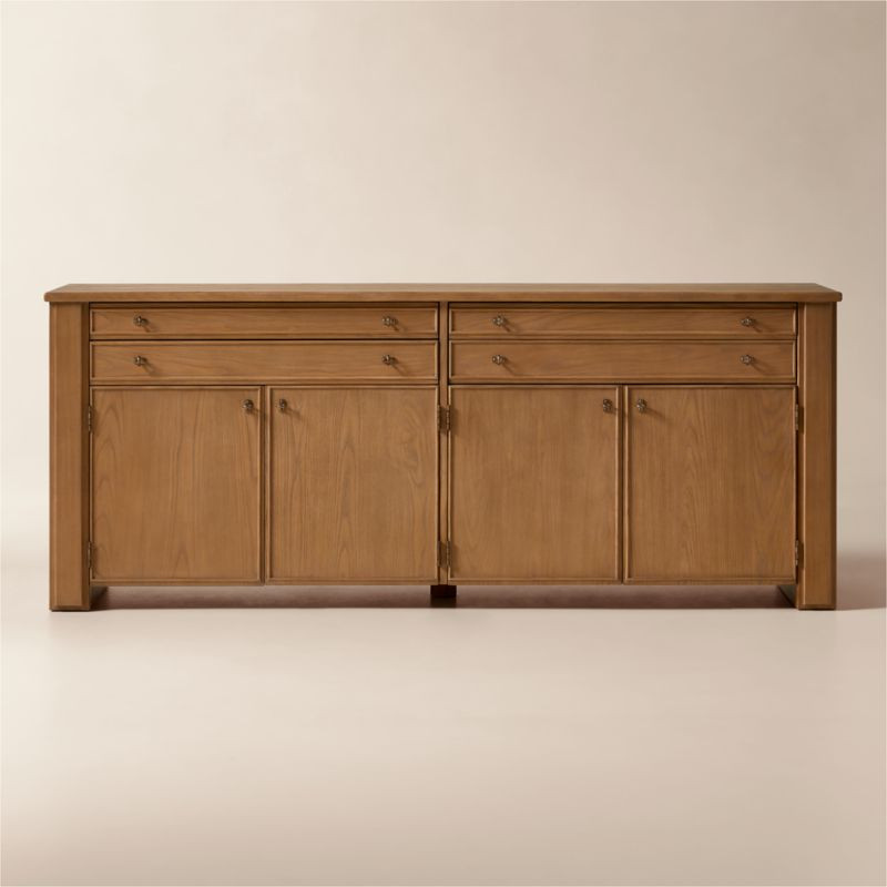 Daybreak 80" Light Ash Wood Credenza | CB2 | CB2