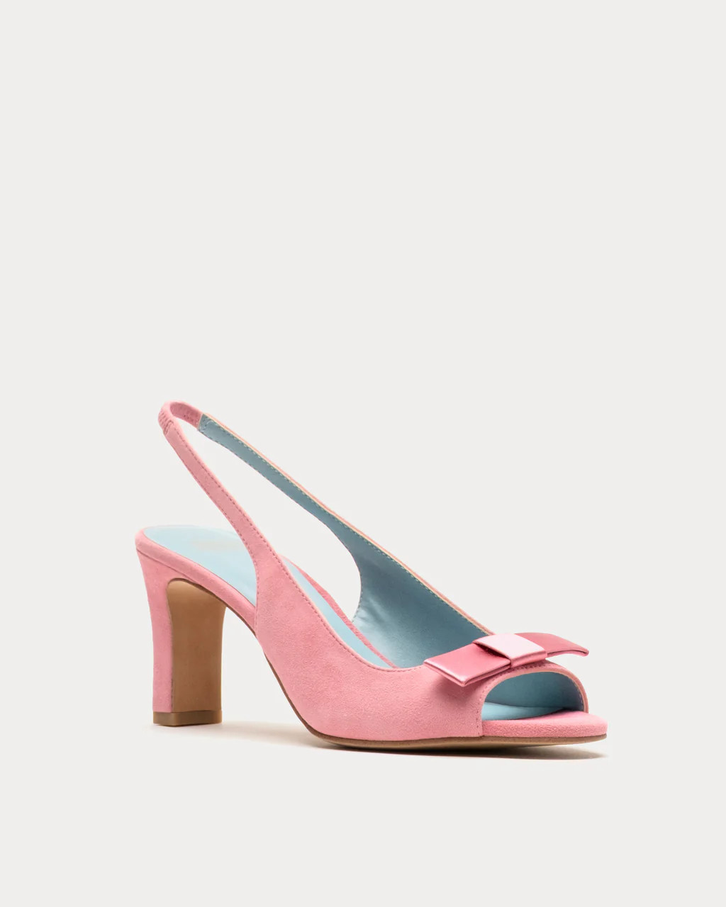 Reese Slingback Heel - Suede Pink | Frances Valentine