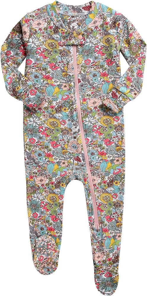 VAENAIT BABY Preemie Infant Boys Girls Footie Pajama Footed Onepiece Solid Sleep and Play Pajamas Av | Amazon (US)