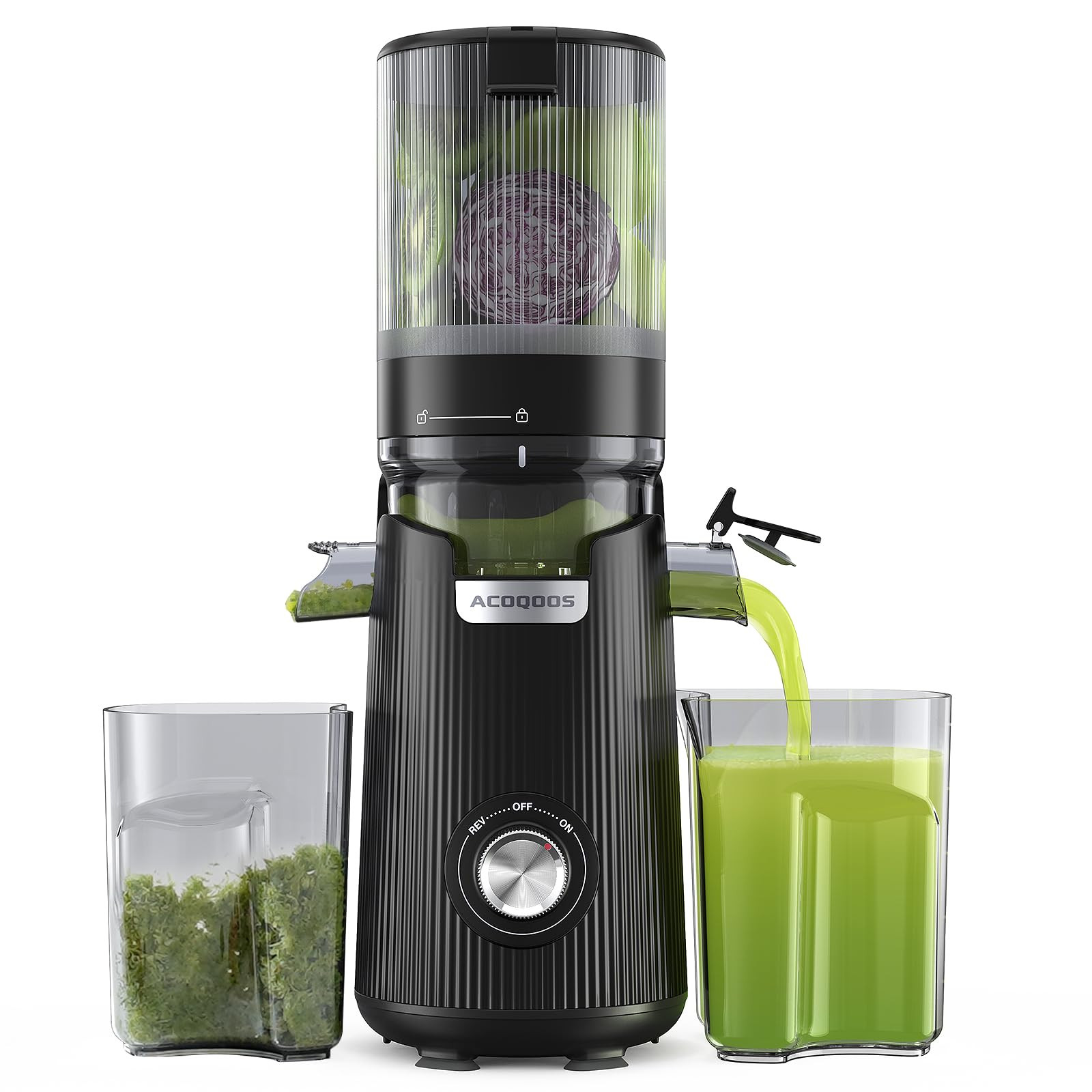 ACOQOOS Juicer Machines, Cold Press Juicer Whole Fruit and Vegetable with 5.3" Wider and Larger F... | Amazon (US)
