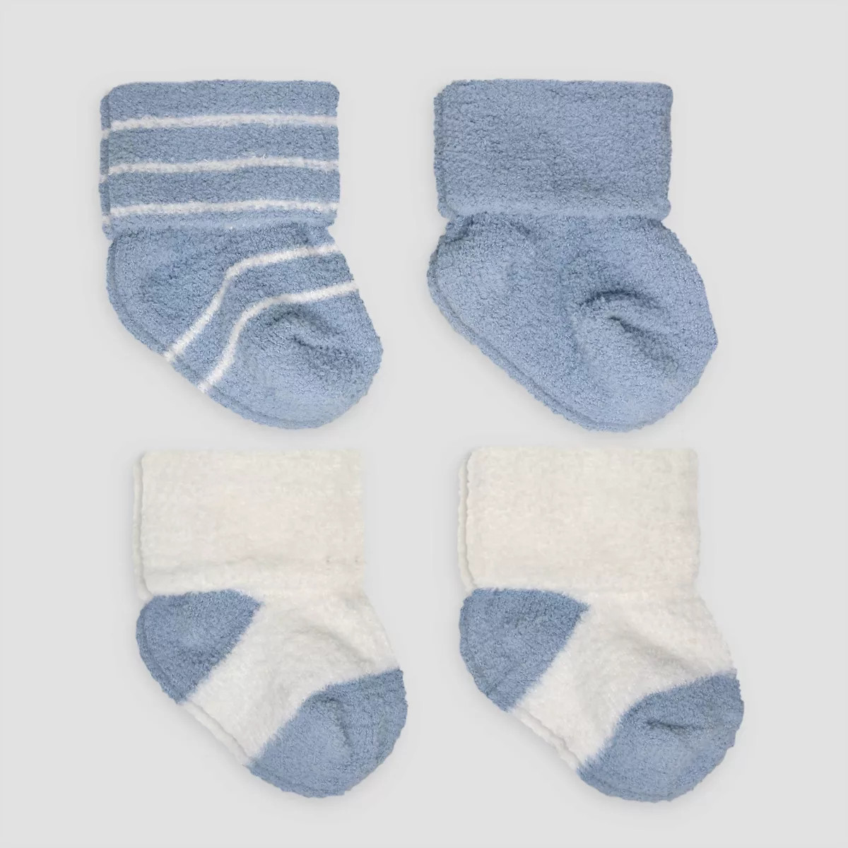 Carter's Just One You\u00ae Baby Boys' 4pk Chenille Socks - Blue 0-3M: Lightweight Knit Ankle Soc... | Target