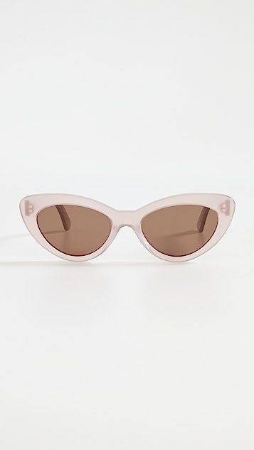 Pamela Thistle Brown Flat Sunglasses | Shopbop