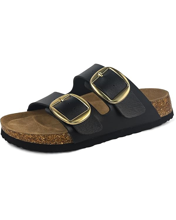 Sweechee Women's Cork Sandals Soft Footbed, Comfortable Slides Shoes for Women | Amazon (US)