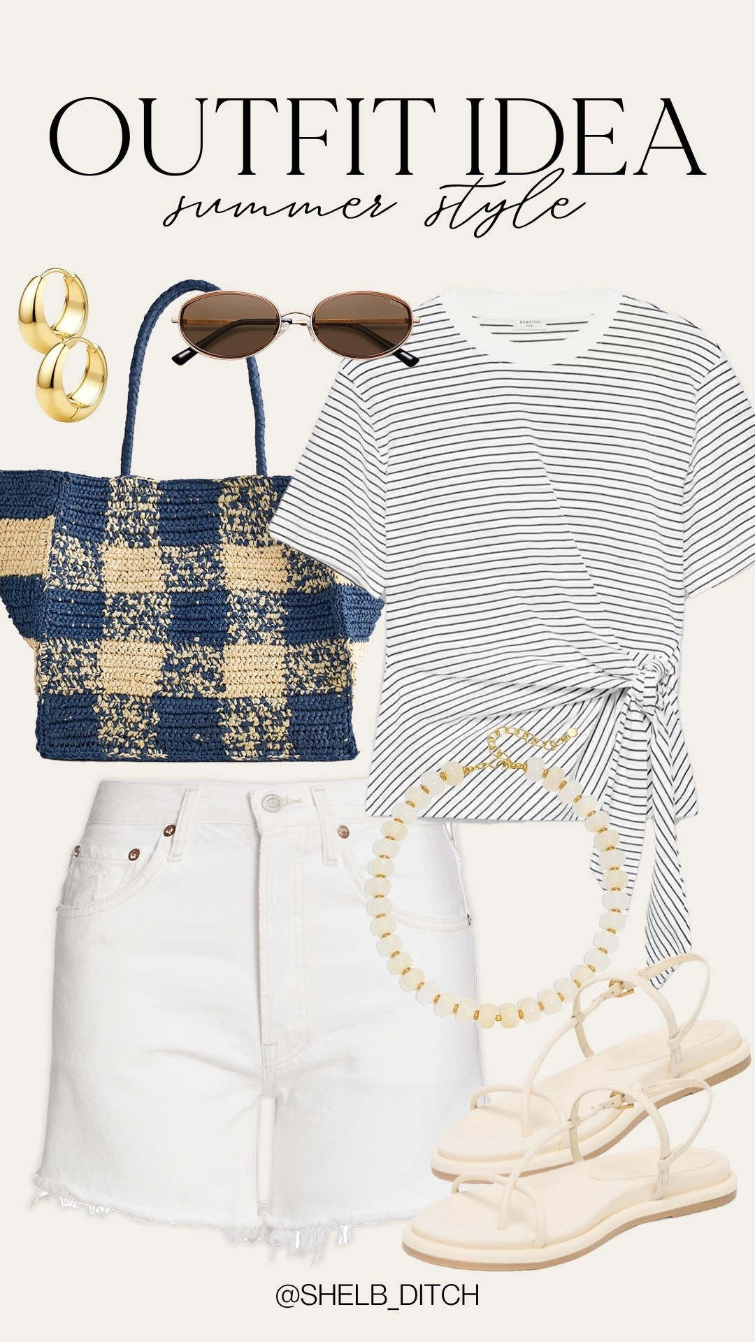 Summer style. Casual summer outfit idea. Elevates casual summer outfit idea. Aritzia summer tee. AGOLDE white denim shorts. Navy white summer style  

#LTKootd #LTKgrwm #LTKSeasonal