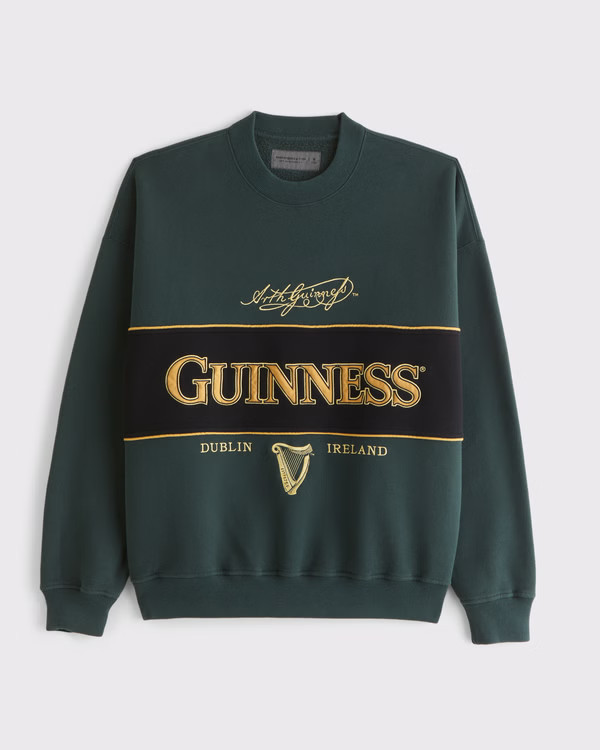 Men's Guinness Graphic Crew Sweatshirt | Men's Tops | Abercrombie.com | Abercrombie & Fitch (UK)
