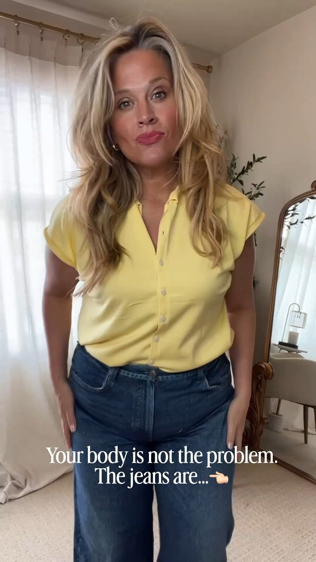 ✨Tap the bell, save and ❤️ for over 40 fashion, midlife style, midsize fashion and luxury looks for less. 

Your body is not the problem.
The jeans are.

I spent way too long thinking I needed to “fix” myself… when really I just needed denim designed to work WITH a midlife body instead of against it.

These wide-leg cropped jeans are the first pair in a long time that:
✔ don’t dig into my belly
✔ don’t create muffin top
✔ don’t cling in the wrong places
✔ actually feel comfortable all day

And because of the shape, they instantly make outfits feel more balanced and polished.

✨ Outfit Physics:
LIFT → structured layers create shape
SKIM → soft stretch glides, never squeezes
BALANCE → the wide leg elongates and smooths

99% cotton with just enough stretch to move with you—not fight you.

If your jeans feel tight by noon… start here.

Comment “JEANS” and I’ll send the exact pair.

👑"Helping you look good, feel good!" - Lindsey Denver

#LTKOver40 #LTKMidsize #LTKPlusSize