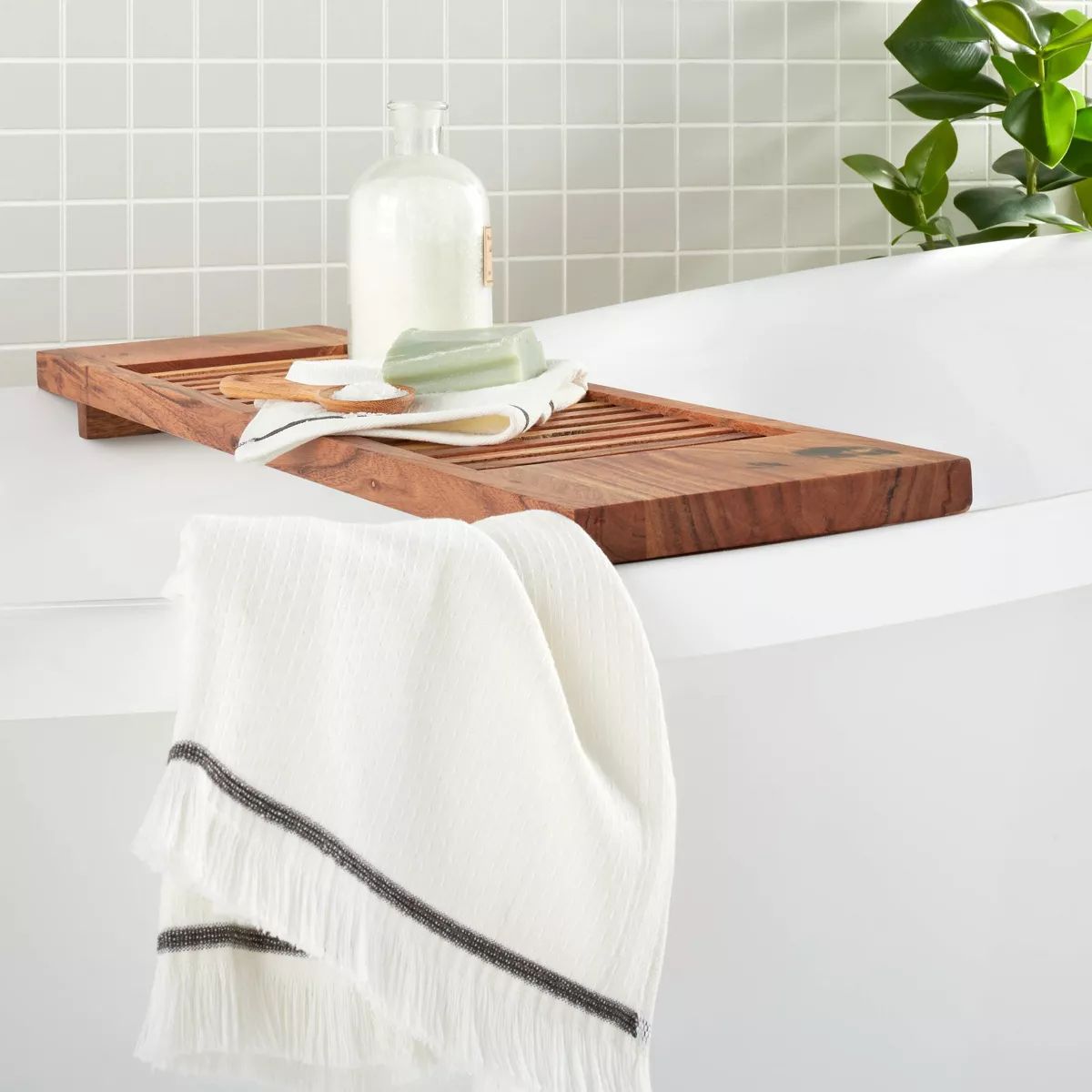 Slatted Wood Bathtub Tray - Hearth & Hand™ with Magnolia | Target