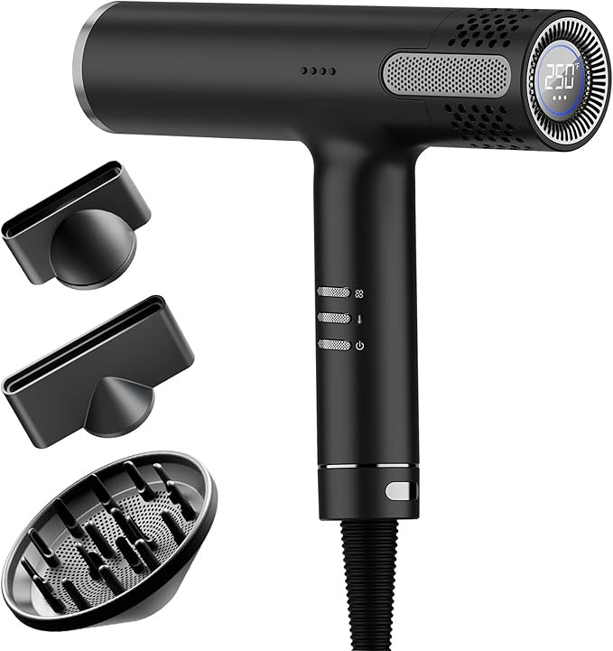 Lanvier Hair Dryer with Diffuser, Professional Ionic Blow Dryer with High Speed Brushless Motor, ... | Amazon (US)