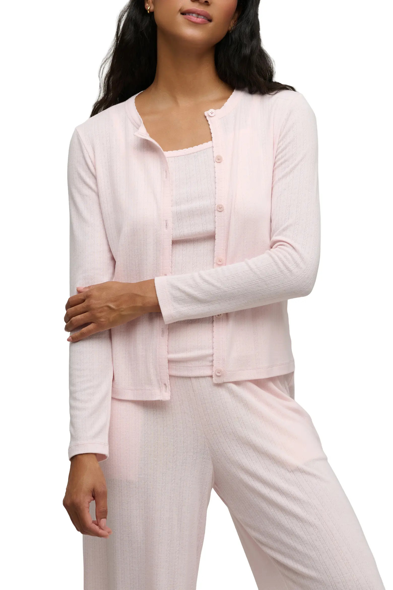 Scalloped Pointelle Cardigan (Women) | Nordstrom | Nordstrom