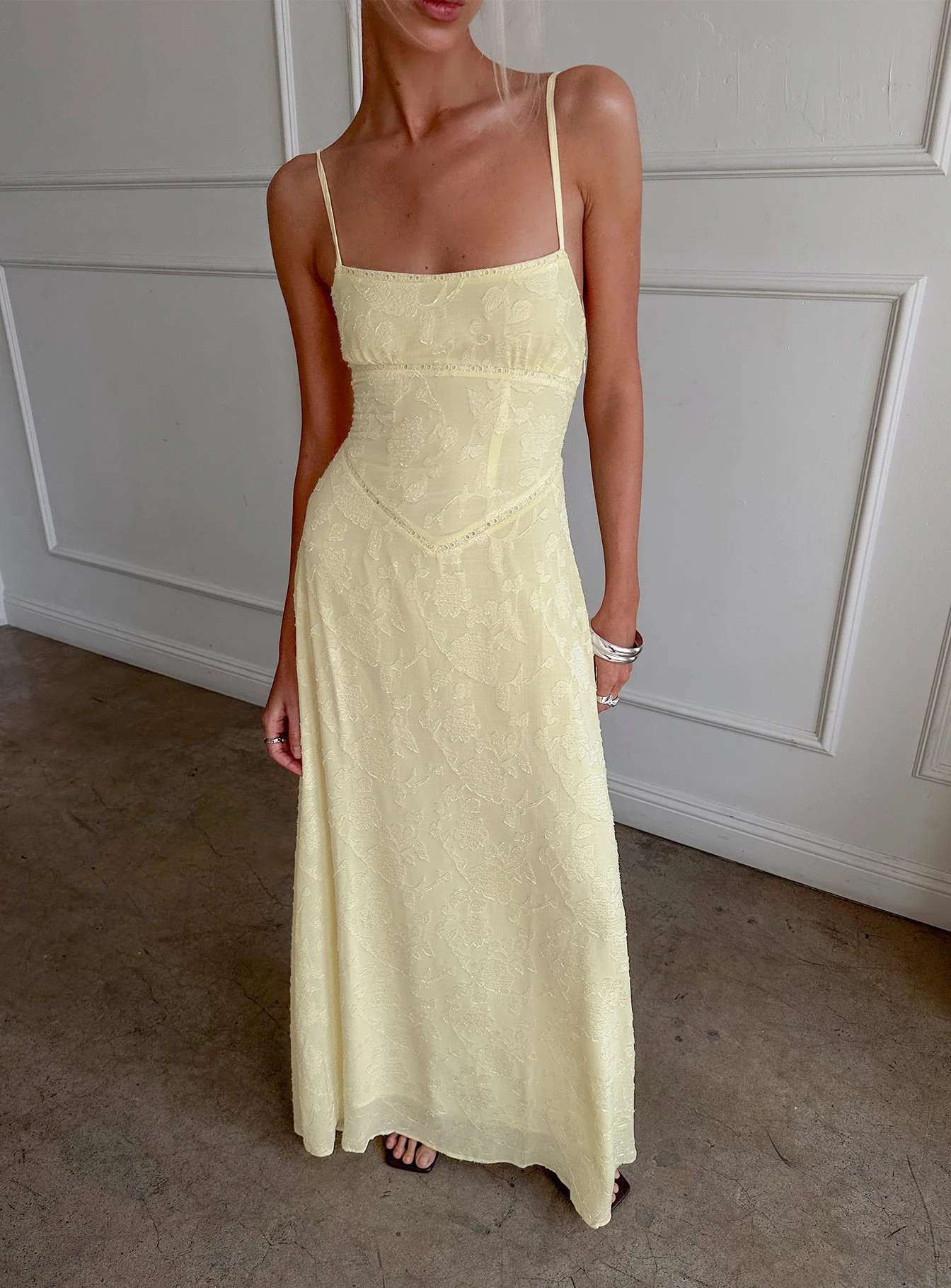 South Of France Maxi Dress Yellow | Princess Polly US