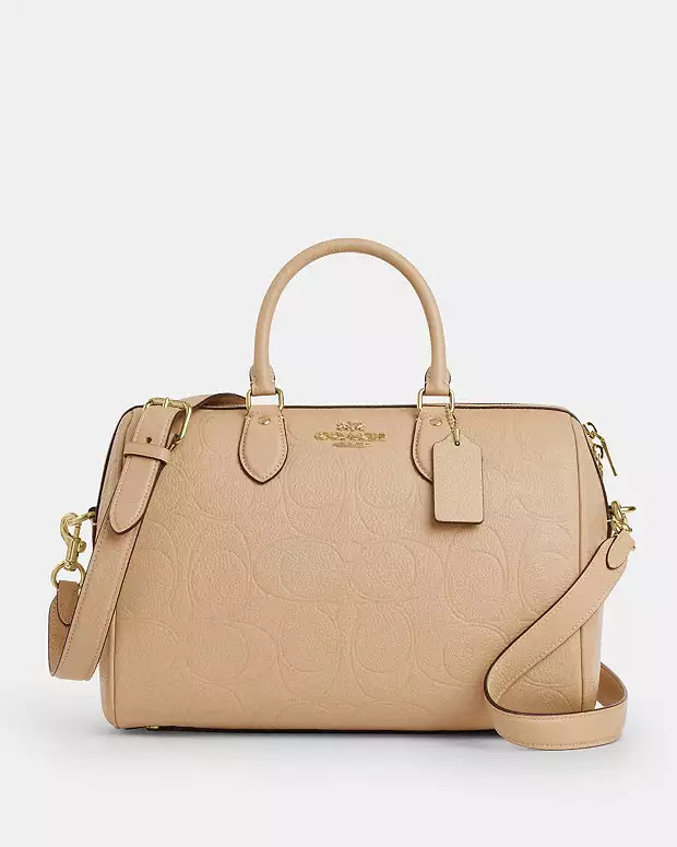 Rowan Large Satchel Bag In Signature Leather | Coach Outlet US