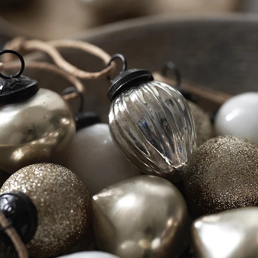 Mixed Mini Baubles – Set of 24 | The White Company (UK)