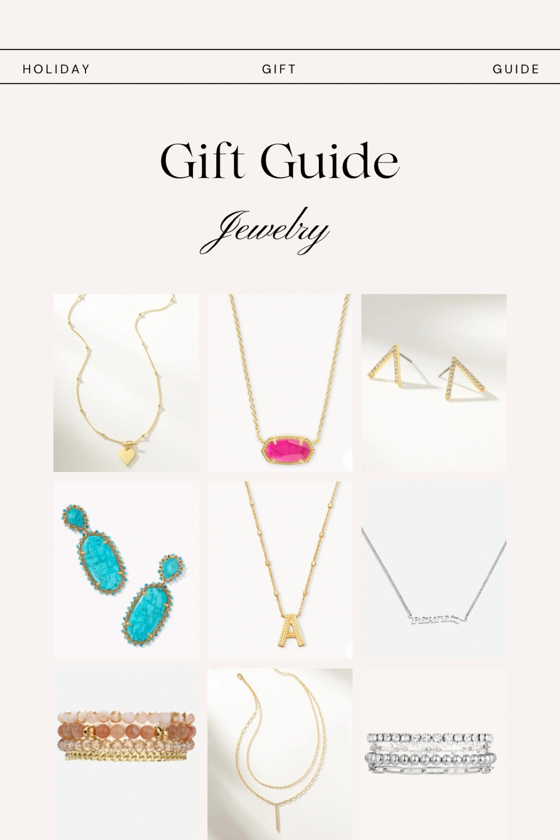 Jewelry Gift Guide 

Kendra Scott 
Gifts for her 
Gifts for daughter 
Gifts for teen
Gifts for sister
Gifts for girl
Gift guide 
Teen gift guide 
Uncommon James
Earrings
Necklaces


#LTKGiftGuide #LTKSaleAlert #LTKCyberWeek