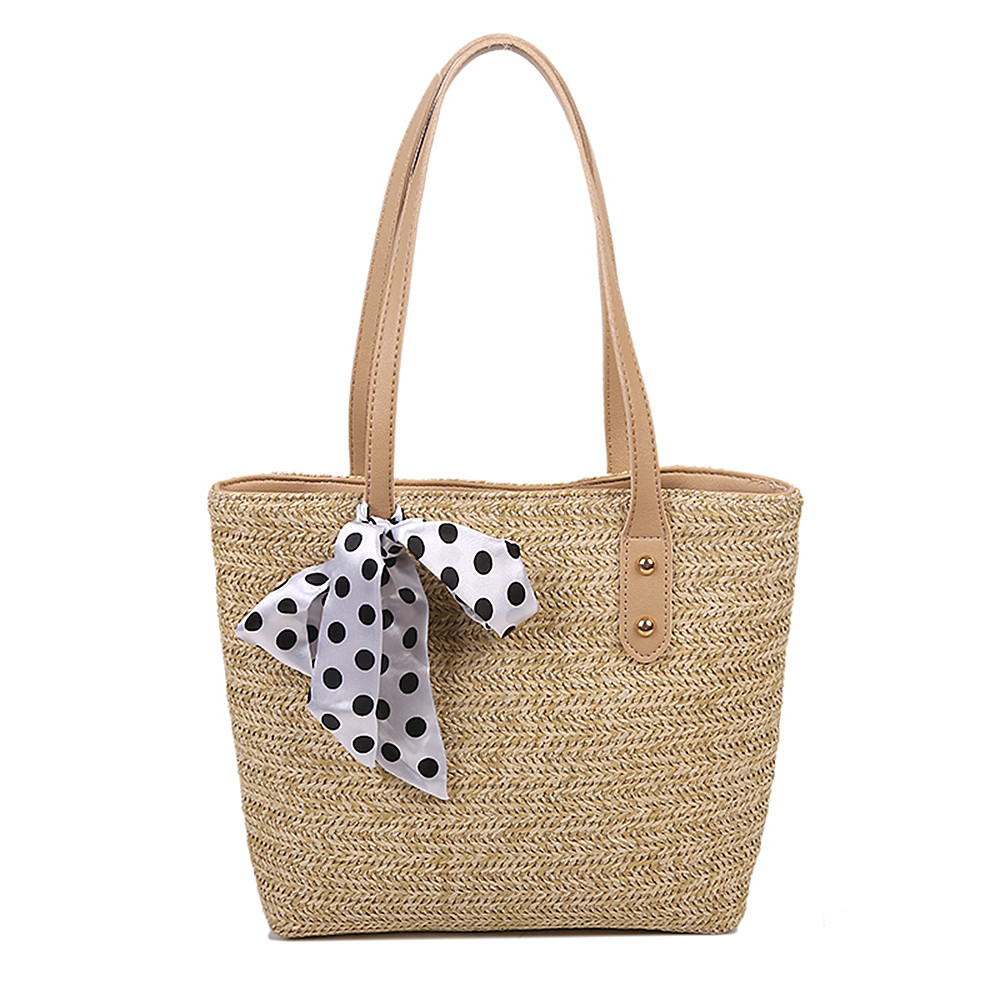 Large Capacity Weave Shoulder Bags for Women Travel Shopping Tote Big Straw Handbags - Walmart.co... | Walmart (US)