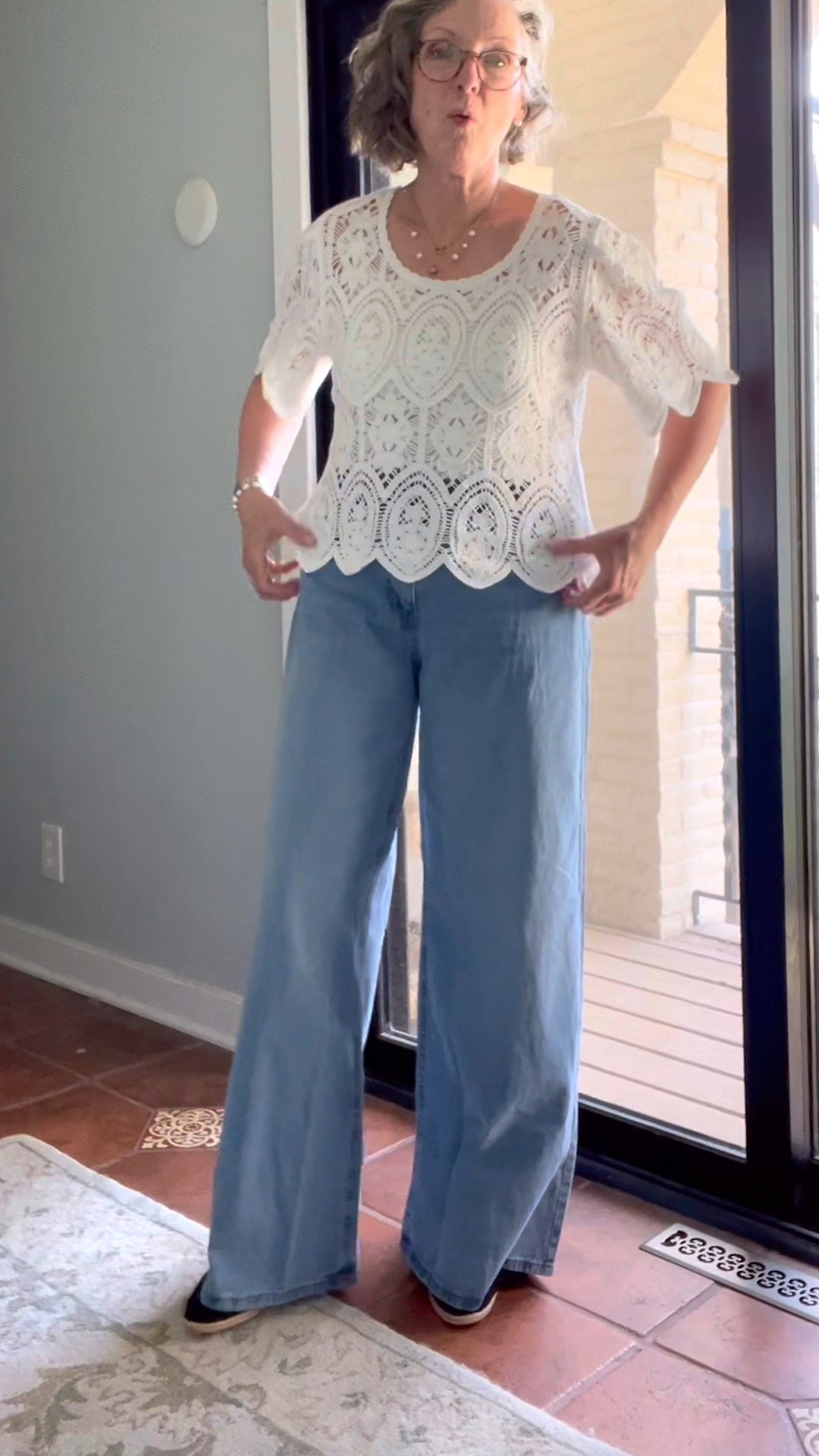 The cutest wide leg palazzo jeans - Three lengths: short, reg and long! Extremely budget friendly (cheap), but soft and drapey denim. In white also. SOOOO comfortable. My new year round go-to jeans!

#LTKPetite #LTKFindsUnder50