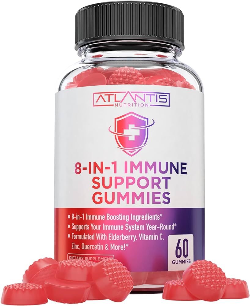 8-In-1 Immune Support Gummies With Elderberry - Powerful Immune Support Supplement Blend Of Elder... | Amazon (US)
