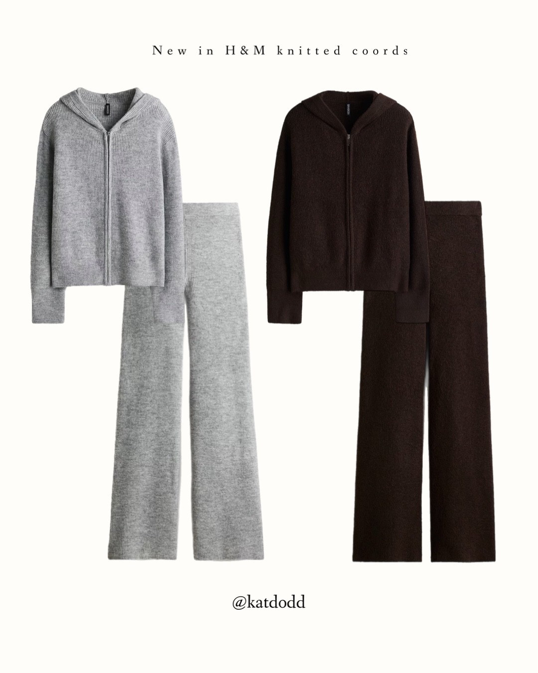 Ahhh these look so cosy and lovely 🤍🤍 new in knitted zipped coords at H&M! 



Autumn winter new in H&M knitted coord chocolate dark brown grey two piece hooded zip top 

#LTKuk #LTKstyletip #LTKFashionMonth