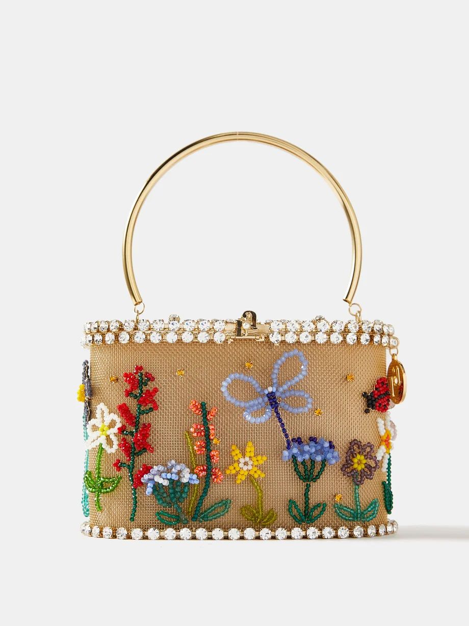 Holli Garden bead & crystal-embellished clutch bag | Rosantica | Matches (UK)