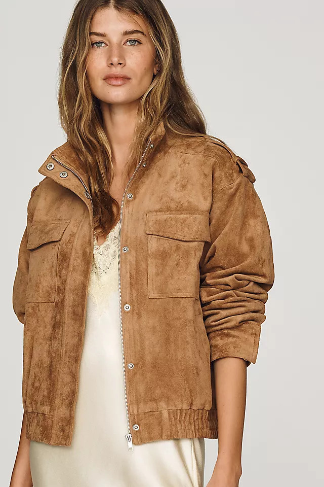 Faux-Suede Utility Jacket | Anthropologie (US)