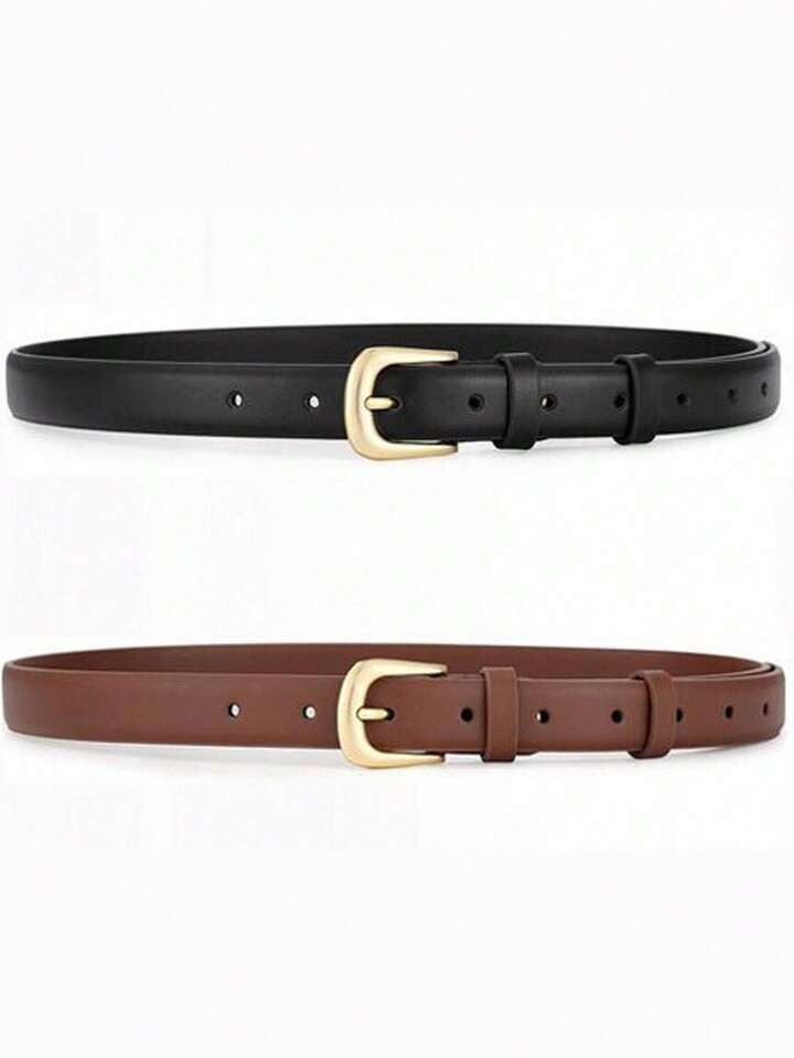 1pc Fashionable Women Belt With Metal Buckle, Suitable For Various Festivals, Parties And Casual Occasions | SHEIN