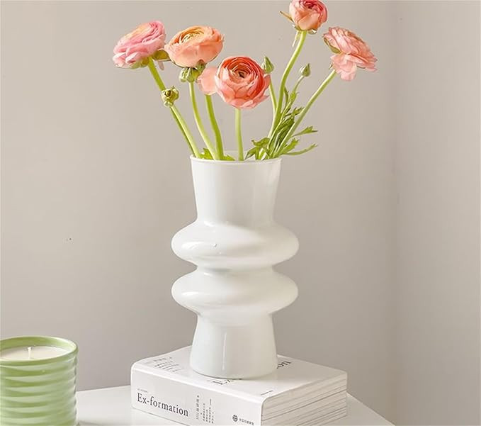 JSPYFITS Modern Glass Vases, 7.87" Tall Four-Layer Glass Vase Bubble Flower Vases Decorative for ... | Amazon (US)