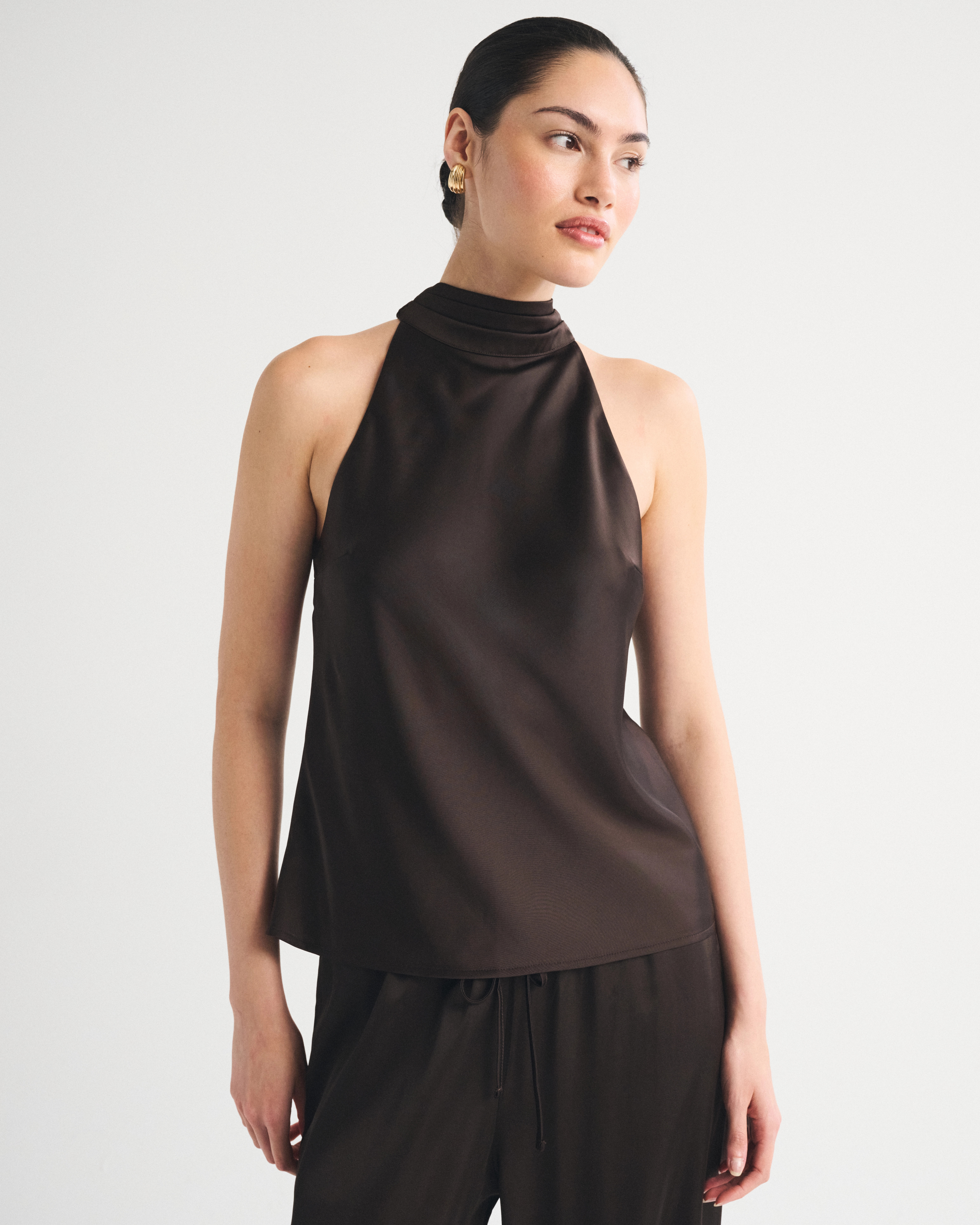 Satin Halter Top | Abercrombie & Fitch (US)