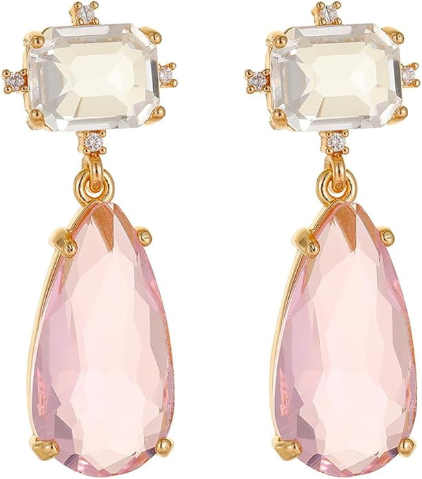 Crystal Earrings CXUEMH Teardrop Earrings for Women Blue and Green Dangle Earrings Elegant Earrin... | Amazon (US)