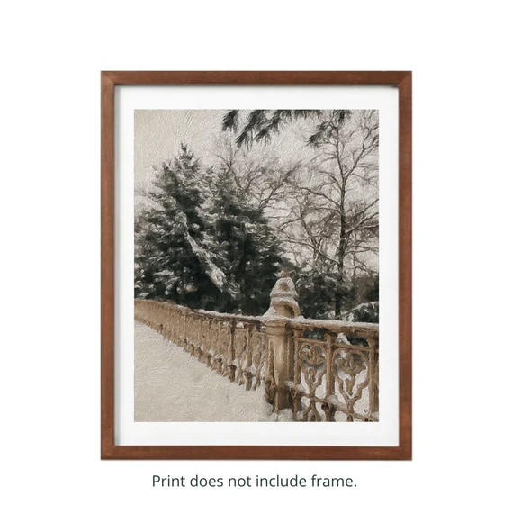 Painting Inspired Snow Day in New York City Print | Etsy (US)