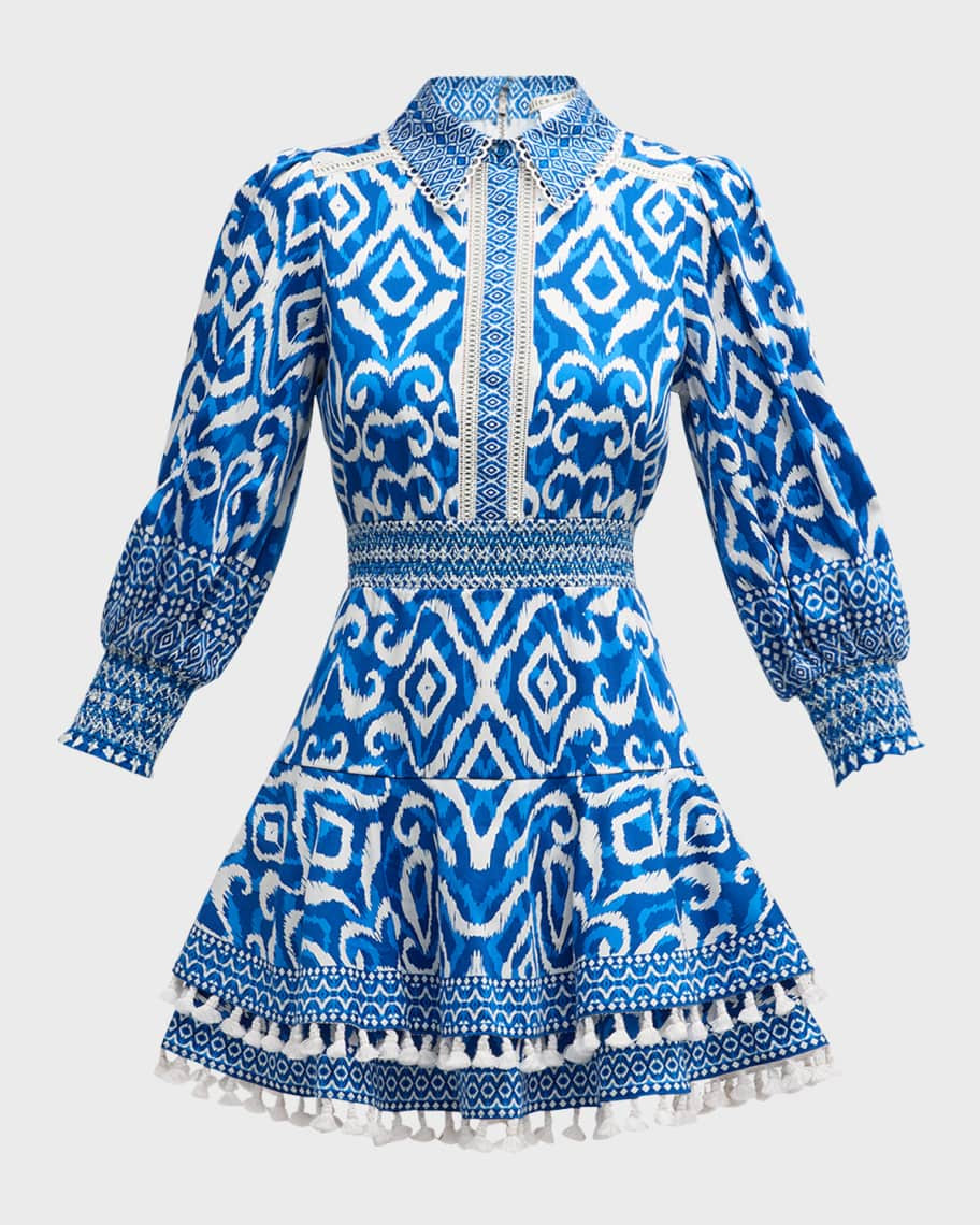 Alice + Olivia Artisan Ikat Loryn Mini Dress | Neiman Marcus