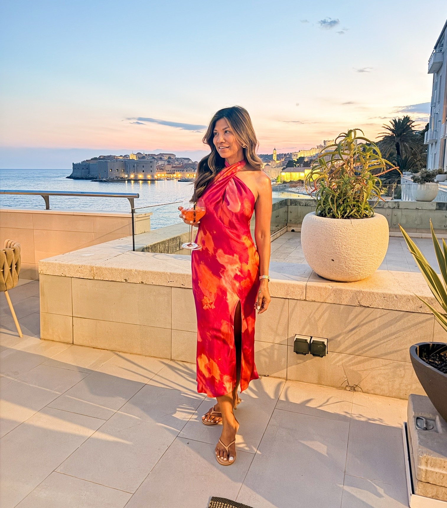 I’m 5’2” 118#ish for reference 
Dress in small tts. Can be a great wedding guest dress. Wore this for cocktails in Dubrovnik.
Sandals tts.
Europe outfit, date night, summer outfit,
Over 50.

#LTKOver40 #LTKPetite #LTKTravel