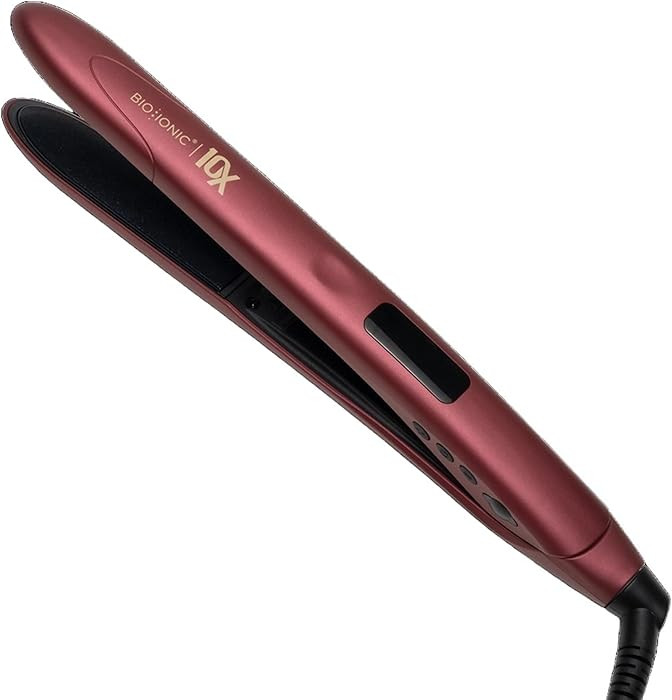 Bio Ionic 10X Styling Iron, Hair Straightener with 1" Sonic Vibrating Plates, Flat Iron with Ion ... | Amazon (US)