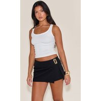 Black Trim Detail Mini Skort | PrettyLittleThing US