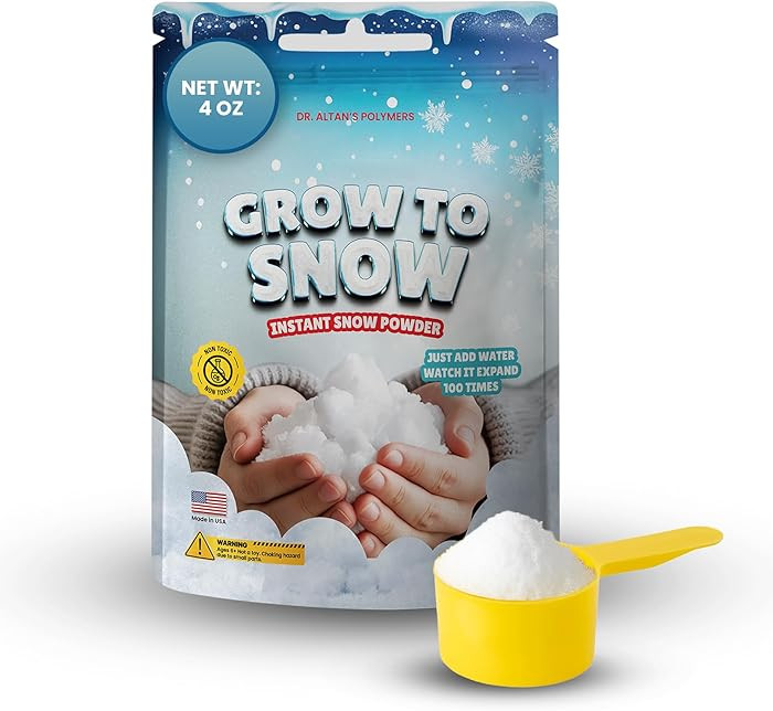 Grow to Snow Artificial Snow Powder: Instant Fake Snow for Sensory Play & Decor | Realistic Snowf... | Amazon (US)