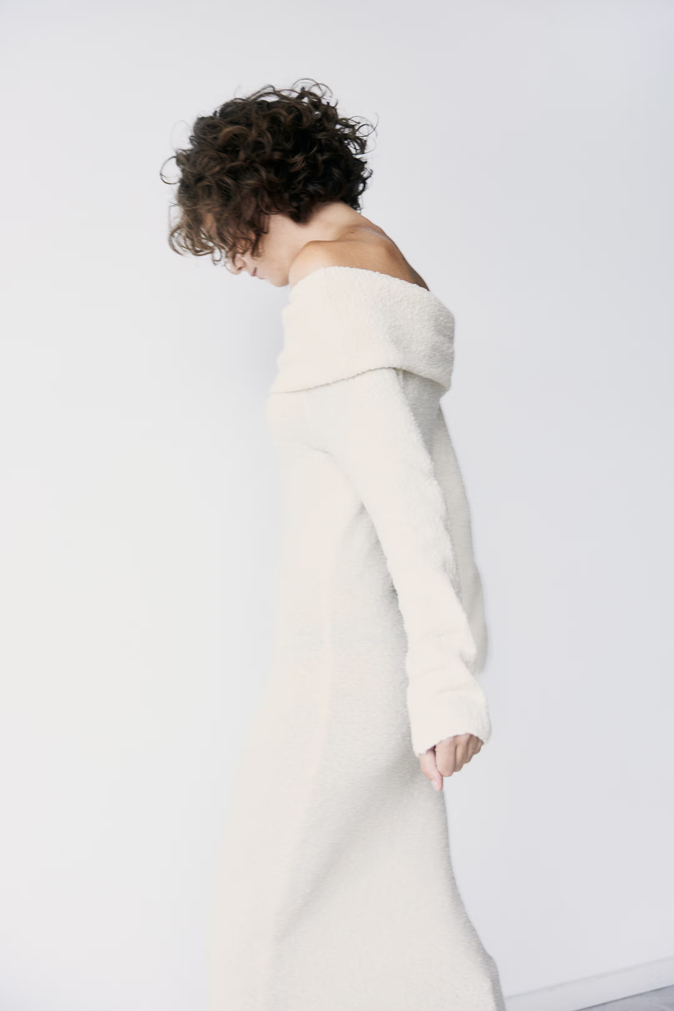 Bouclé-Knit Off-the-Shoulder Dress | H&M (US + CA)