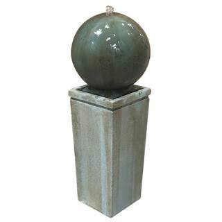 CHG CLASSIC HOME & GARDEN Dorset Cement Sphere Fountain 11006-VG - The Home Depot | The Home Depot